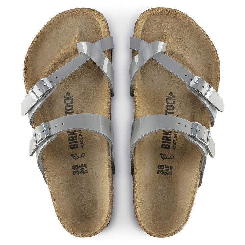 Mayari Birkenstock Lakovane Flor Damske Strieborne | SK 141WNB